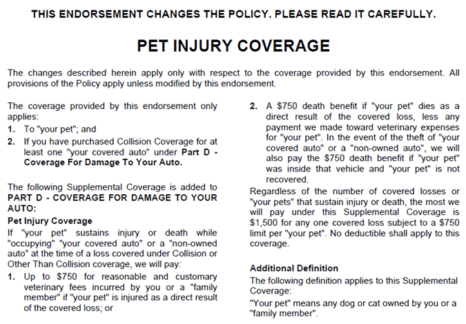 Pet Injury Coverage